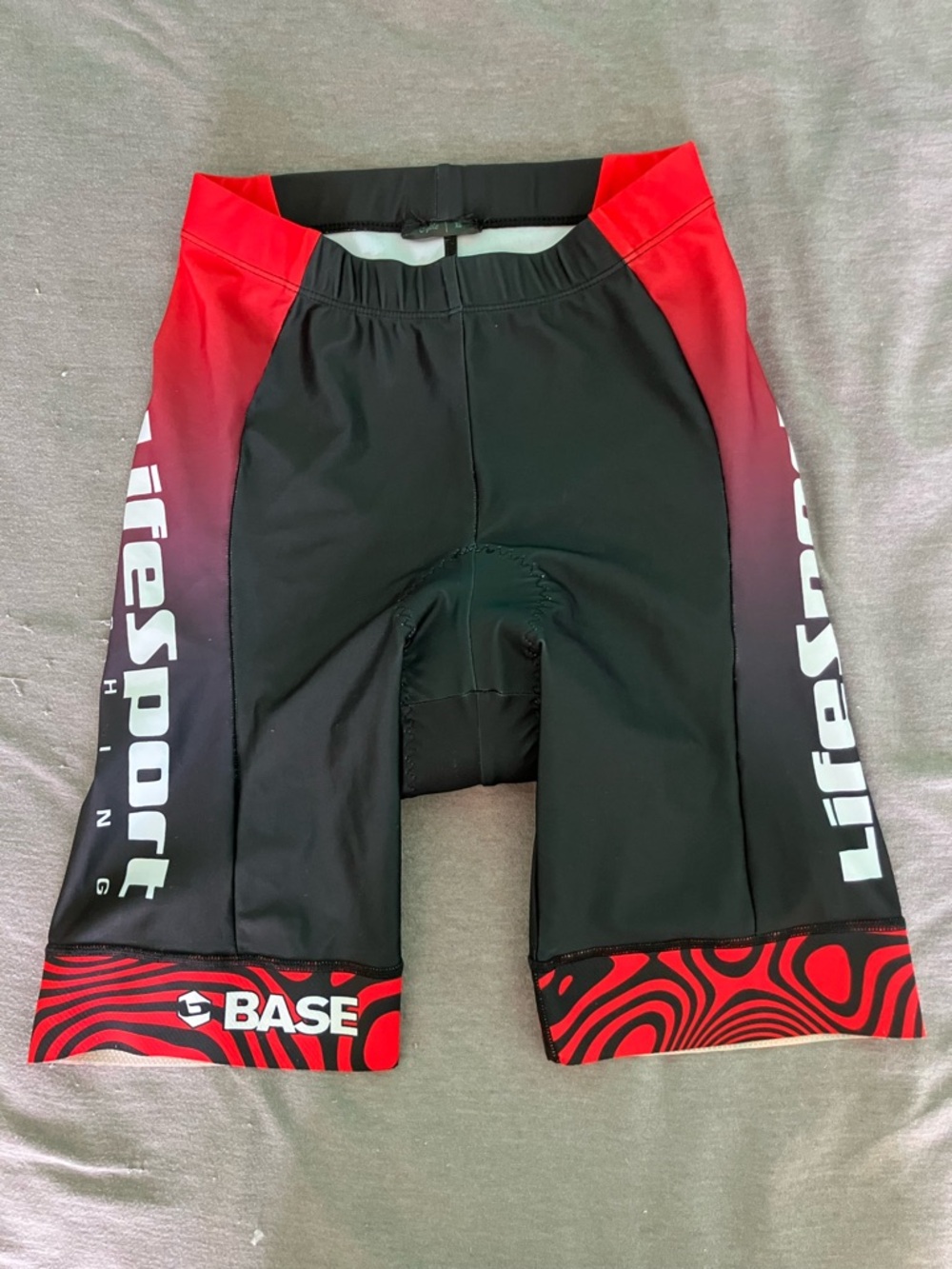 LifeSport Black and Red Cycling Shorts